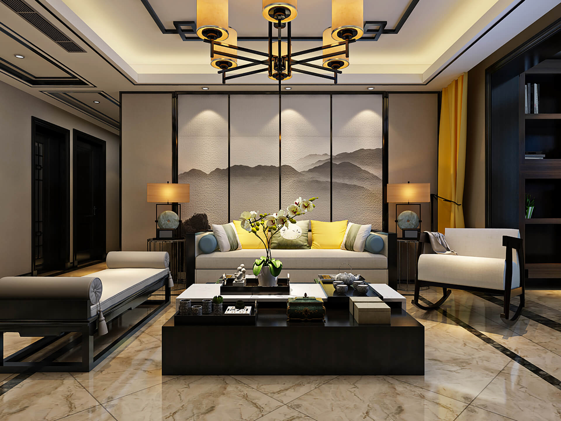 云星&middot;錢(qián)隆世家98㎡新中式風(fēng)格案例